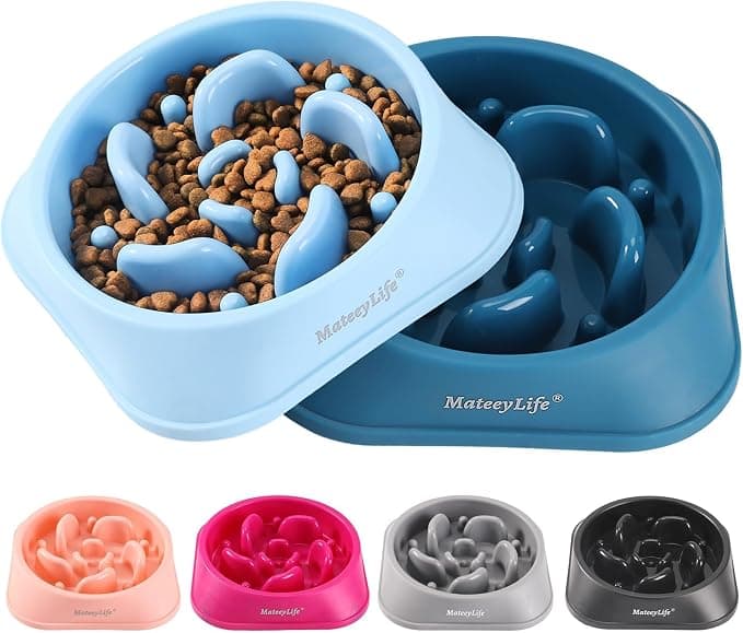 MateeyLife Slow Feeder Bowls 2-Pack 2-Cup