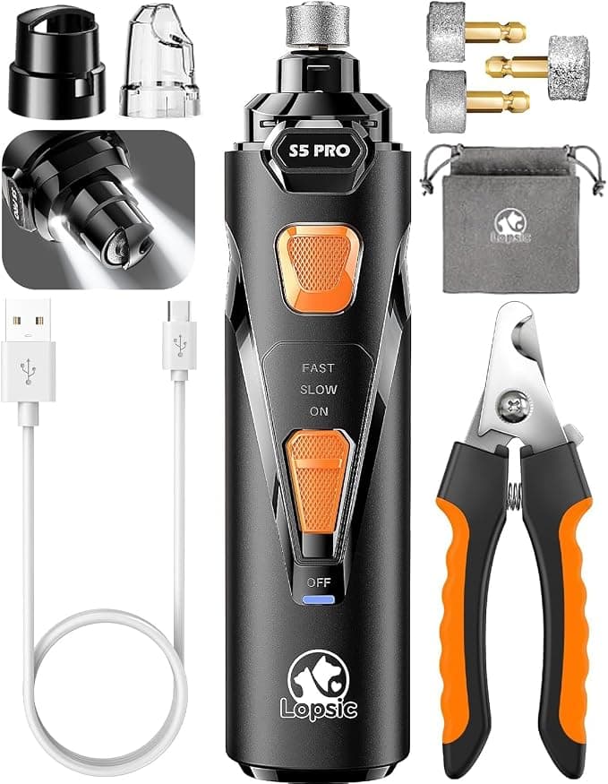 LOPSIC Quiet Nail Grinder 3-Speed LED