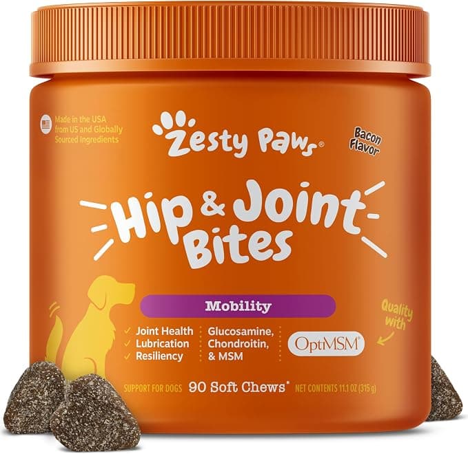 Zesty Paws Hip & Joint Soft Chews - Bacon, 90ct