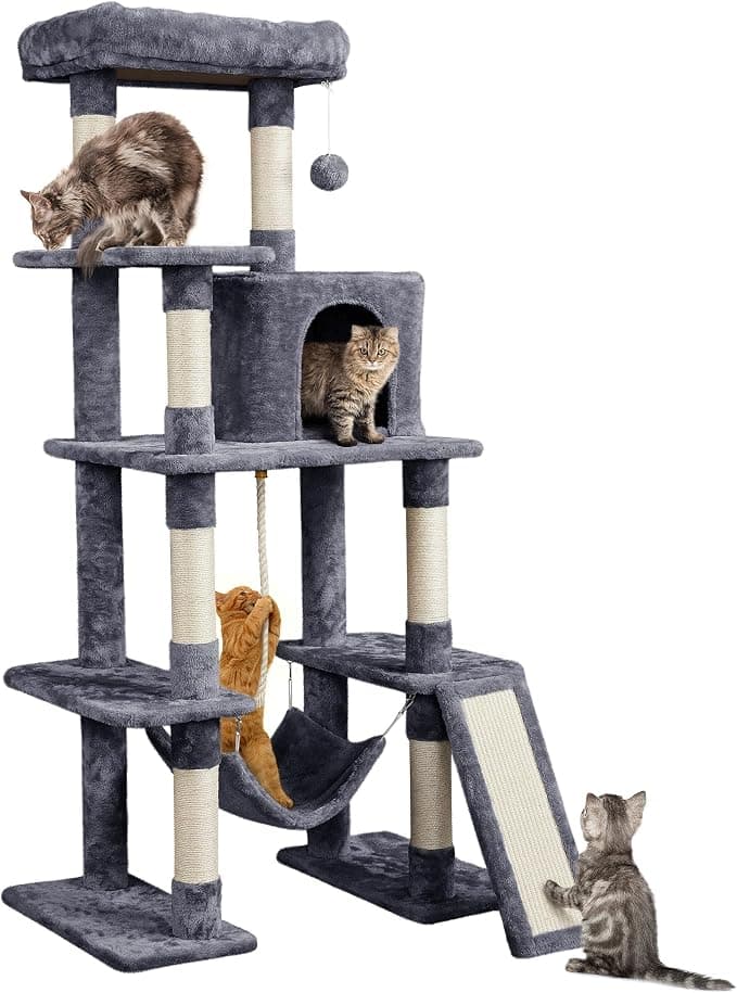 Yaheetech 63in Cat Tree - Anti-Wobble Tower